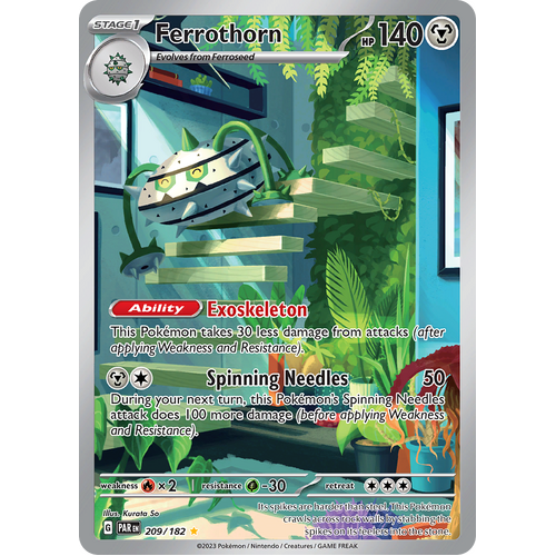 Ferrothorn 209/182 Illustration Rare Scarlet & Violet Paradox Rift Pokemon Card