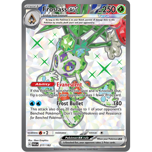 Froslass ex 217/182 Ultra Rare Scarlet & Violet Paradox Rift Pokemon Card