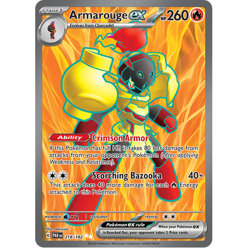 Armarouge ex 218/182 Ultra Rare Scarlet & Violet Paradox Rift Pokemon Card