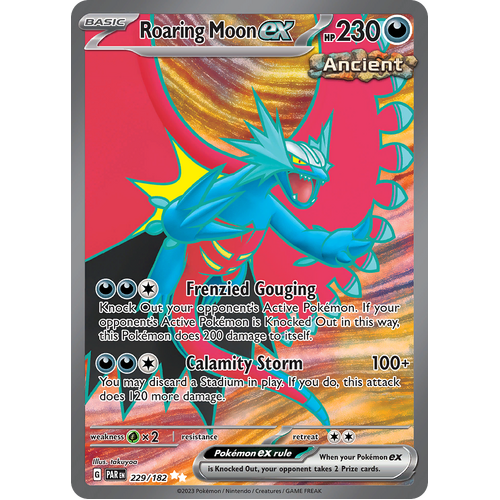 Roaring Moon ex 229/182 Ultra Rare Scarlet & Violet Paradox Rift Pokemon Card