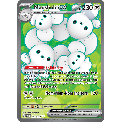 Maushold ex 233/182 Ultra Rare Scarlet & Violet Paradox Rift Pokemon Card