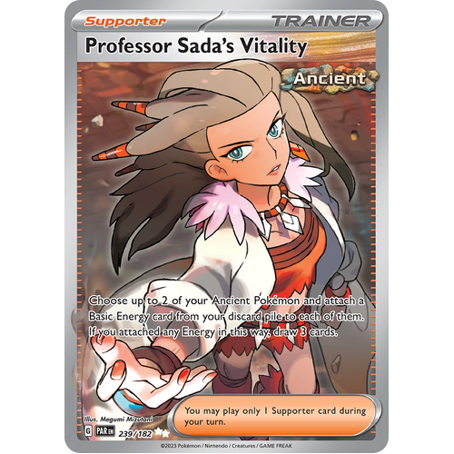 Professor Sada's Vitality 239/182 Ultra Rare Scarlet & Violet Paradox Rift Pokemon Card