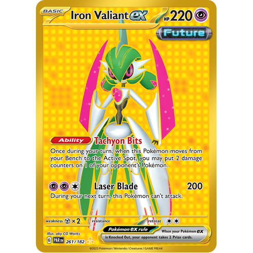 Iron Valiant ex 261/182 Hyper Rare Scarlet & Violet Paradox Rift Pokemon Card