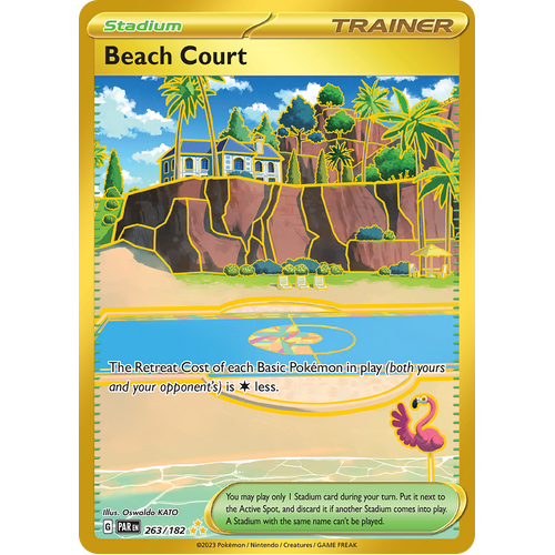 Beach Court 263/182 Hyper Rare Scarlet & Violet Paradox Rift Pokemon Card