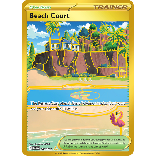 Beach Court 263/182 Hyper Rare Scarlet & Violet Paradox Rift Pokemon Card