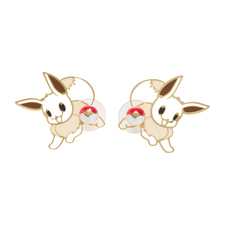 Eevee with Pokeball Earring (Piercing) Pokemon Center Original Pokemon Accessory