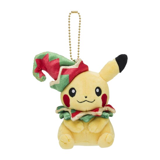 Pikachu Christmas (2022) 10cm Mascot Keychain Plush Pokemon Centre