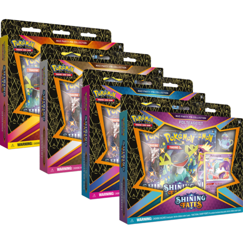 Pokemon - Shining Fates Mad Party Pin Box (SET OF FOUR)