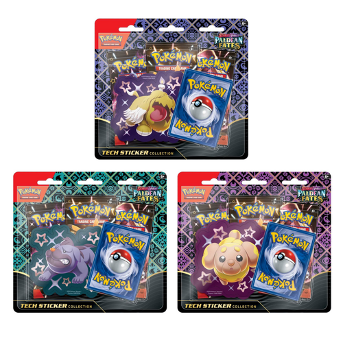 Pokemon TCG Scarlet & Violet Paldean Fates Tech Sticker Blister set (SET OF 3)