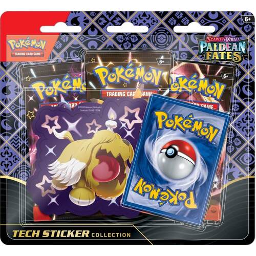Pokemon TCG Scarlet & Violet Paldean Fates Tech Sticker Blister Pokemon Card