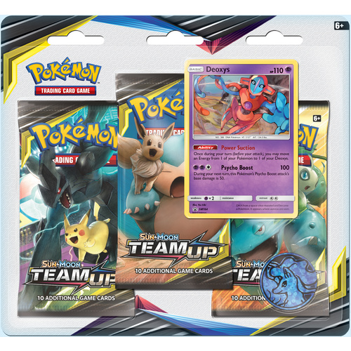 POKEMON TCG Sun & Moon Team Up 3-Pack Blister - DEOXYS