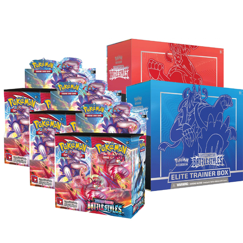 Pre-order Battle Styles Three Booster Box + Two ETB Bundle