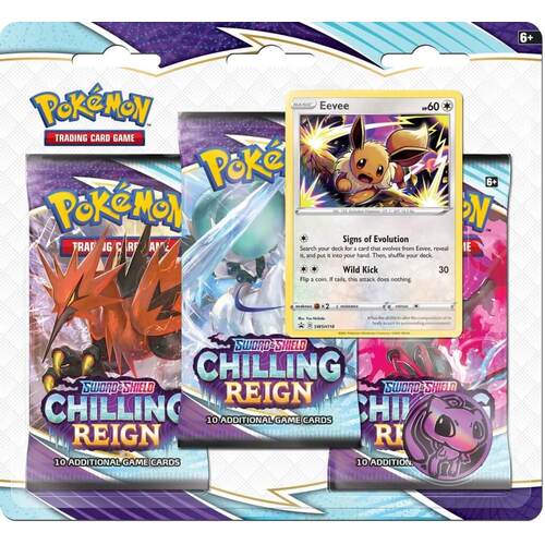 Sword & Shield Chilling Reign Three Pack Blister (Random Promo)