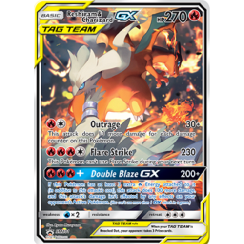 Reshiram & Charizard GX Alternate Art SM201 promo card 