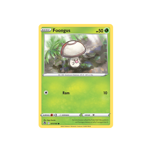 Foongus 011/195 Common Silver Tempest Pokemon Card Single