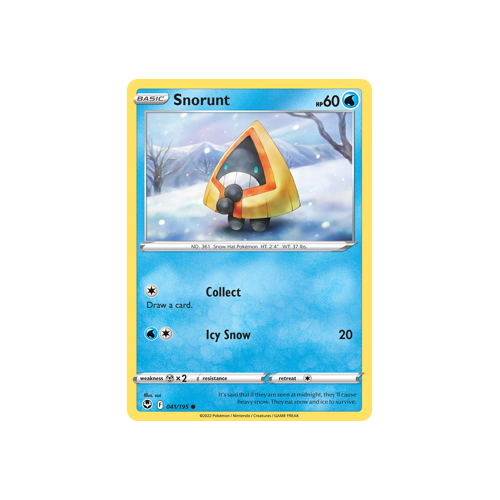 Snorunt 041/195 Common Silver Tempest Pokemon Card Single
