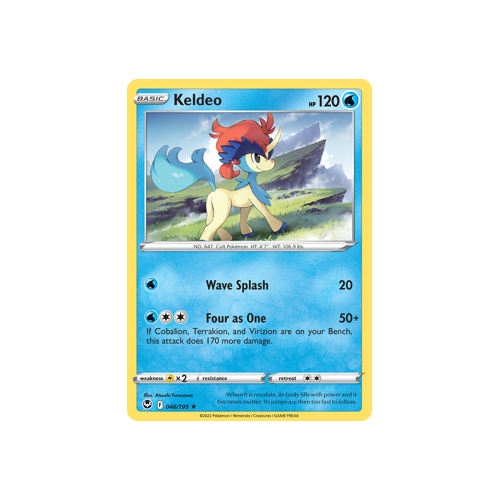 Keldeo 046/195 Rare Silver Tempest Pokemon Card Single