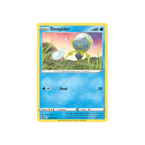 Dewpider 047/195 Common Silver Tempest Pokemon Card Single
