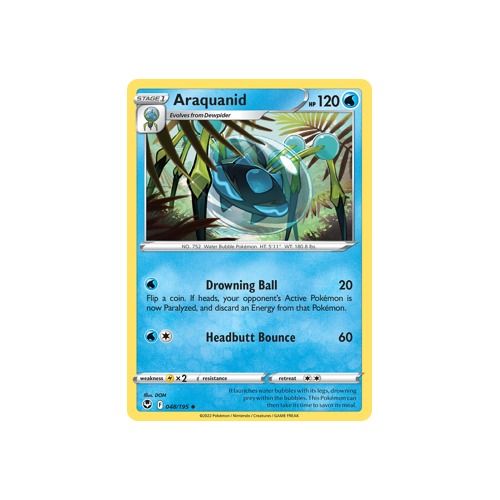 Araquanid 048/195 Uncommon Silver Tempest Pokemon Card Single