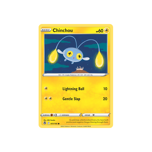 Chinchou 051/195 Common Silver Tempest Pokemon Card Single