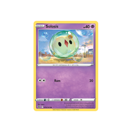 Solosis 076/195 Common Silver Tempest Pokemon Card Single