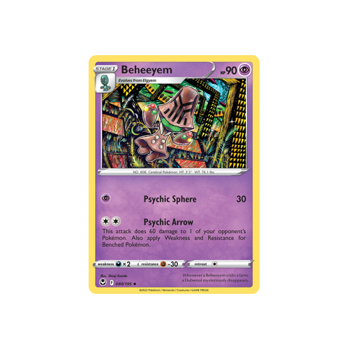 Beheeyem 080/195 Uncommon Silver Tempest Pokemon Card Single