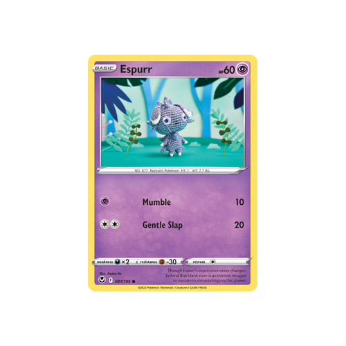 Espurr 081/195 Common Silver Tempest Pokemon Card Single