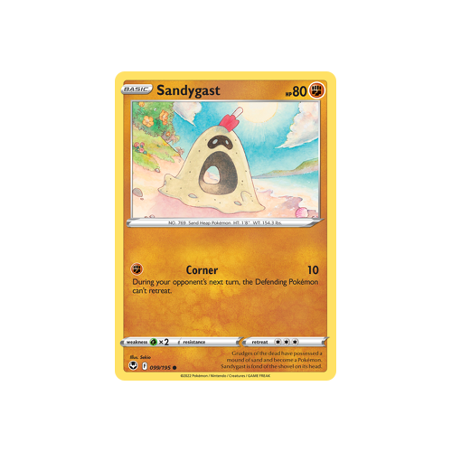 Sandygast 099/195 Common Silver Tempest Pokemon Card Single