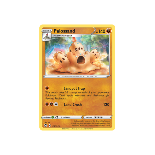 Palossand 100/195 Uncommon Silver Tempest Pokemon Card Single