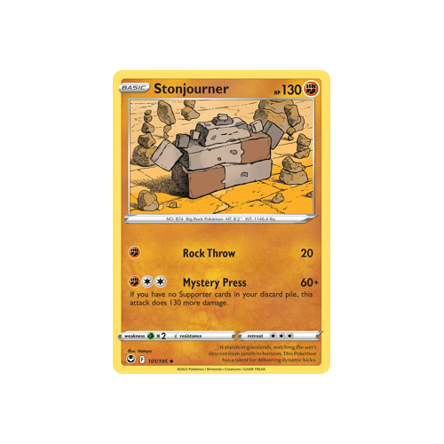 Stonjourner 101/195 Uncommon Silver Tempest Pokemon Card Single