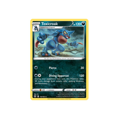 Toxicroak 110/195 Uncommon Silver Tempest Pokemon Card Single