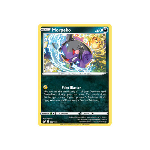 Morpeko 116/195 Uncommon Silver Tempest Pokemon Card Single