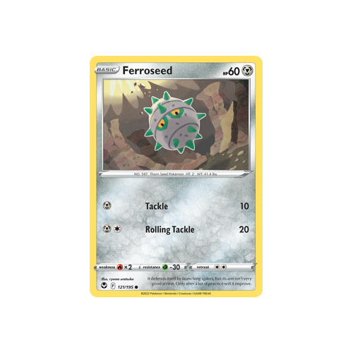 Ferroseed 121/195 Common Silver Tempest Pokemon Card Single