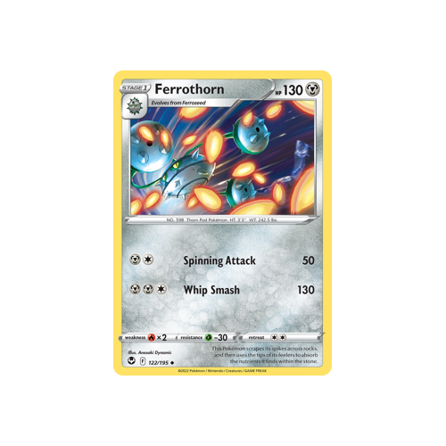 Ferrothorn 122/195 Uncommon Silver Tempest Pokemon Card Single