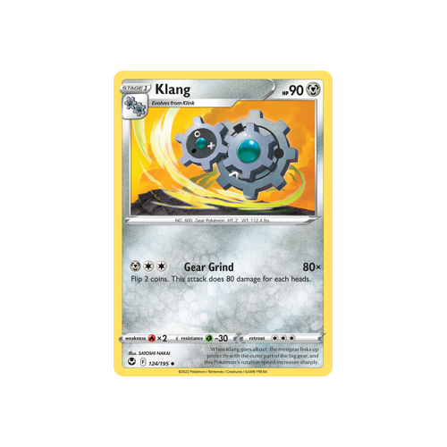 Klang 124/195 Uncommon Silver Tempest Pokemon Card Single
