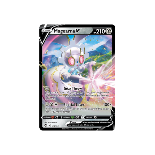 Magearna V 128/195 Ultra Rare Silver Tempest Pokemon Card Single
