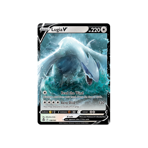 Lugia V 138/195 Ultra Rare Silver Tempest Pokemon Card Single