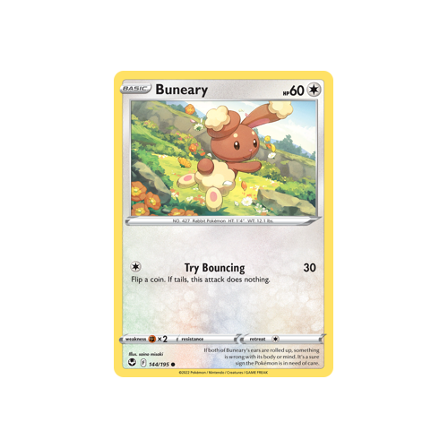 Buneary 144/195 Common Silver Tempest Pokemon Card Single