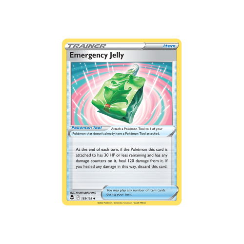 Emergency Jelly 155/195 Uncommon Silver Tempest Pokemon Card Single