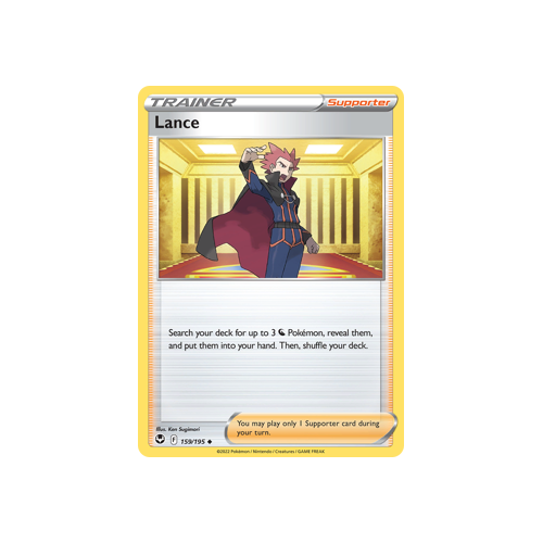 Lance 159/195 Uncommon Silver Tempest Pokemon Card Single