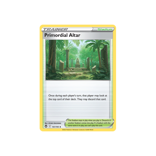 Primordial Altar 161/195 Uncommon Silver Tempest Pokemon Card Single