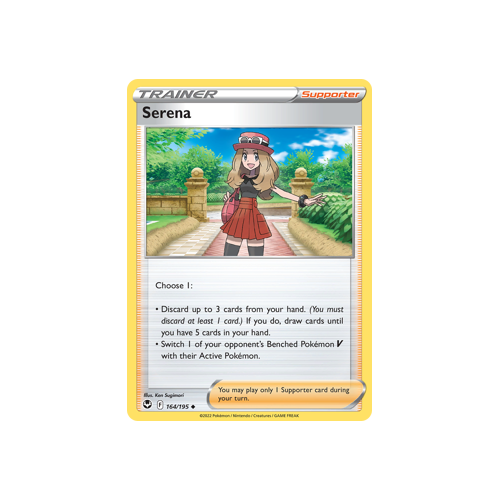 Serena 164/195 Uncommon Silver Tempest Pokemon Card Single