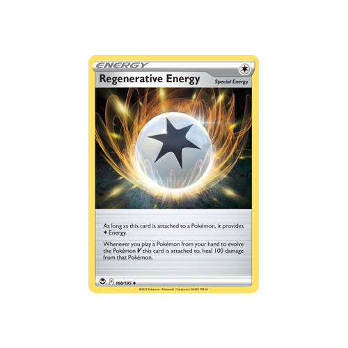 Regenerative Energy 168/195 Uncommon Silver Tempest Pokemon Card Single