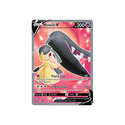 Mawile V (Full Art) 178/195 Ultra Rare Silver Tempest Pokemon Card Single