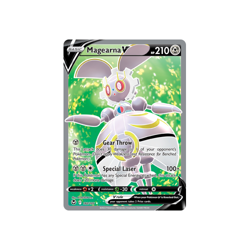 Magearna V (Full Art) 182/195 Ultra Rare Silver Tempest Pokemon Card Single