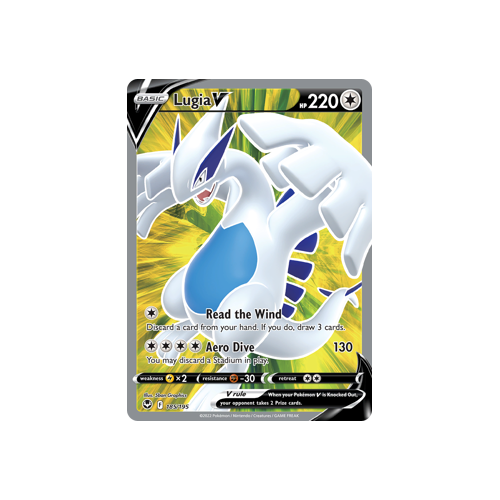 Lugia V (Full Art) 185/195 Ultra Rare Silver Tempest Pokemon Card Single