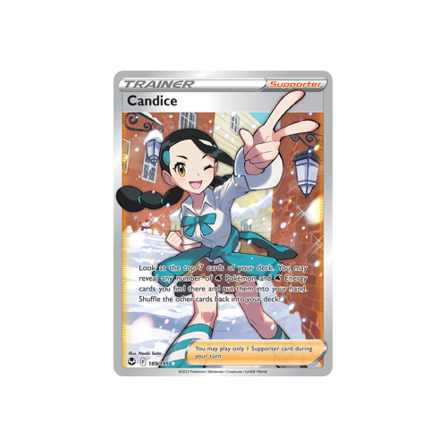 Candice (Full Art) 189/195 Ultra Rare Silver Tempest Pokemon Card Single