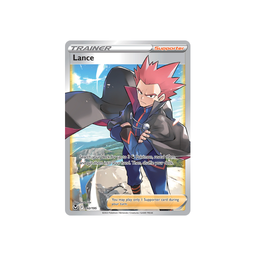 Lance (Full Art) 192/195 Ultra Rare Silver Tempest Pokemon Card Single
