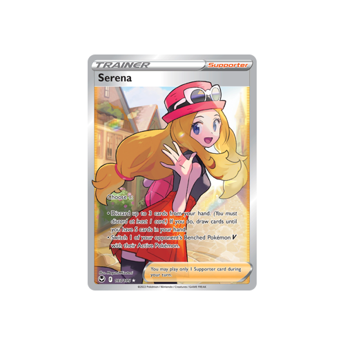 Serena (Full Art) 193/195 Ultra Rare Silver Tempest Pokemon Card Single
