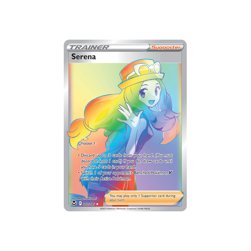 Serena (Secret) 207/195 Secret Rare Silver Tempest Pokemon Card Single